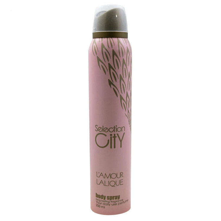 خرید اسپری بدن زنانه سلکشن سیتی مدل Lalique Lamour حجم 200 میلی لیتر با کمترین قیمت از چاوک آنلاین شاپ