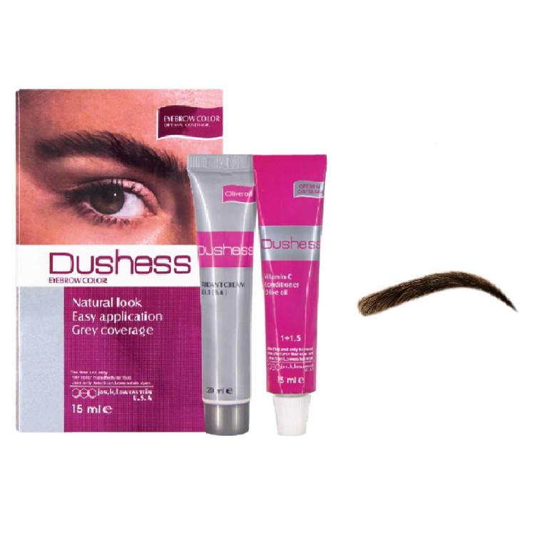 خرید کیت رنگ ابرو دوشس شماره 5 حجم 15 میلی لیتر رنگ بلوند زیتونی تیره با کمترین قیمت از چاوک آنلاین شاپ