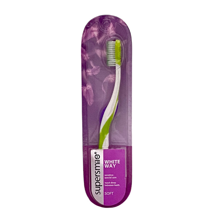 خرید مسواک بزرگسال سوپر اسمایل مدل وایت وی ( White Way ) با کمترین قیمت از چاوک آنلاین شاپ - سبز