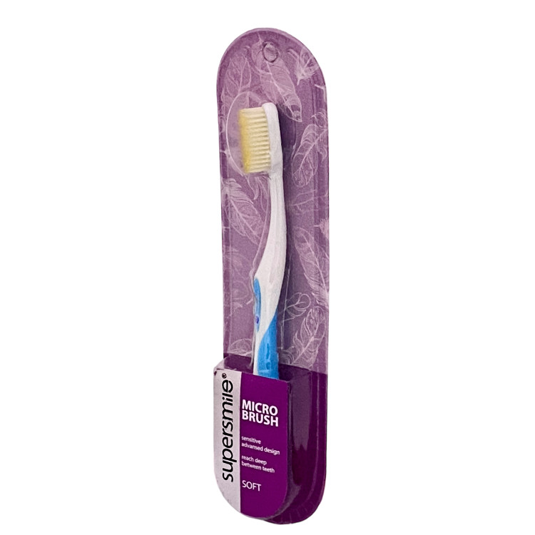 خرید مسواک بزرگسال سوپر اسمایل مدل میکرو براش ( Micro Brush ) با کمترین قیمت از چاوک انلاین شاپ - آبی
