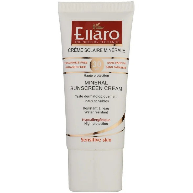 خرید کرم ضد آفتاب مینرال رنگی SPF30 الارو مناسب پوست حساس حجم 50 میلی لیتر با کمترین قیمت از چاوک آنلاین شاپ