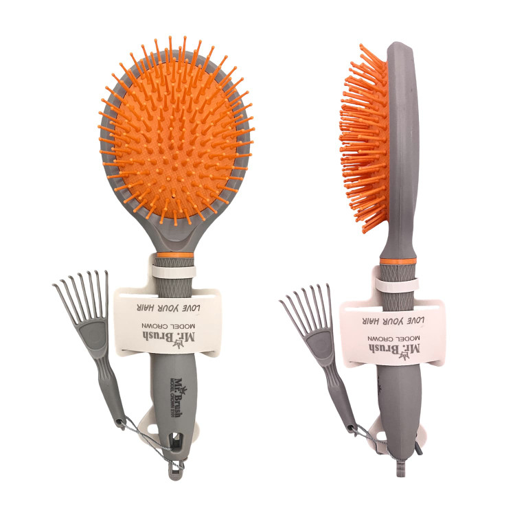 خرید برس مو مستر براش مدل Crown با سوزن پلاستیک کد 2101 الی 2104 با کمترین قیمت از چاوک آنلاین شاپ - گرد