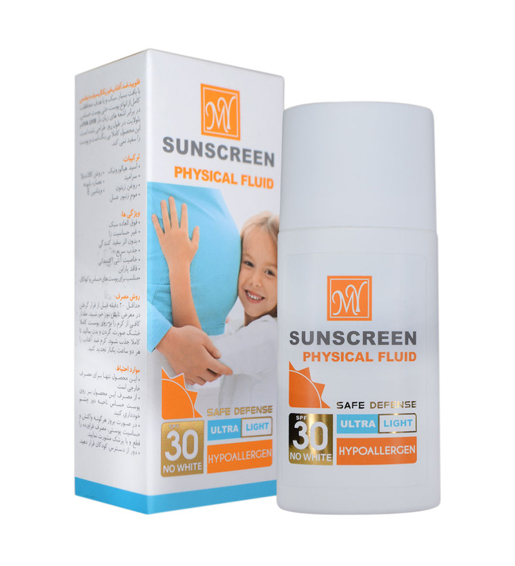 خرید فلوئید ضد آفتاب فیزیکال سیف دفنس SPF30 مای حجم 50 میلی لیتر با کمترین قیمت از چاوک آنلاین شاپ