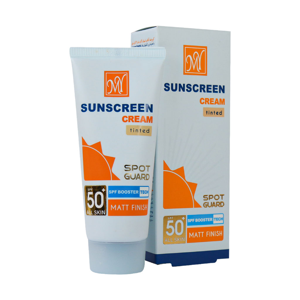 خرید کرم ضد آفتاب SPF50 اسپات گارد مات 4 کاره مای مناسب پوست نرمال تا خشک 50 میلی لیتر با کمترین قیمت از چاوک آنلاین شاپ - رنگی