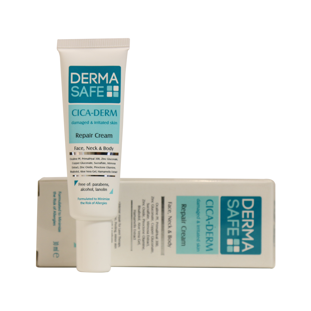 کرم بازسازی کننده پوست Cica-Derm درماسیف مناسب پوست های آسیب دیده و تحریک شده حجم 30 میلی لیتر