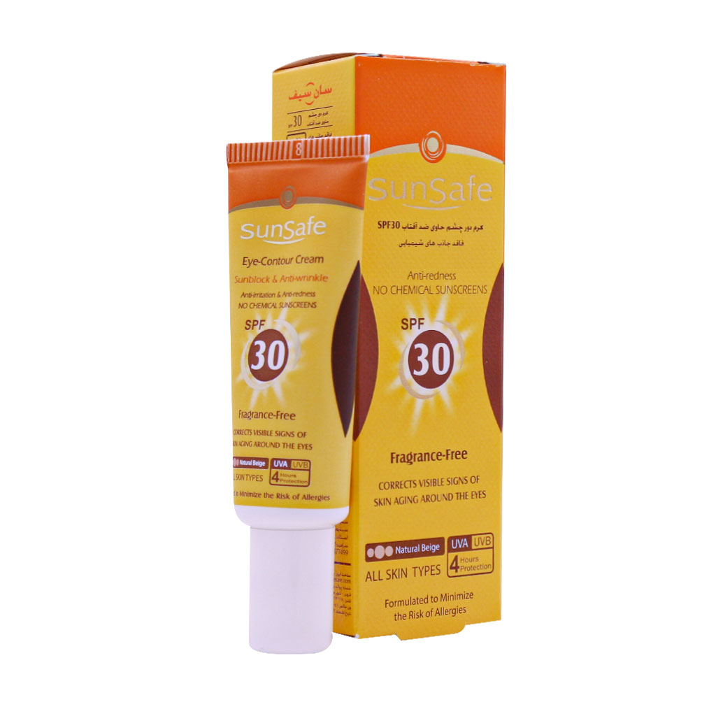 خرید کرم دور چشم حاوی ضد آفتاب SPF30 سان سیف حجم 20 میلی لیتر با کمترین قیمت از چاوک آنلاین شاپ