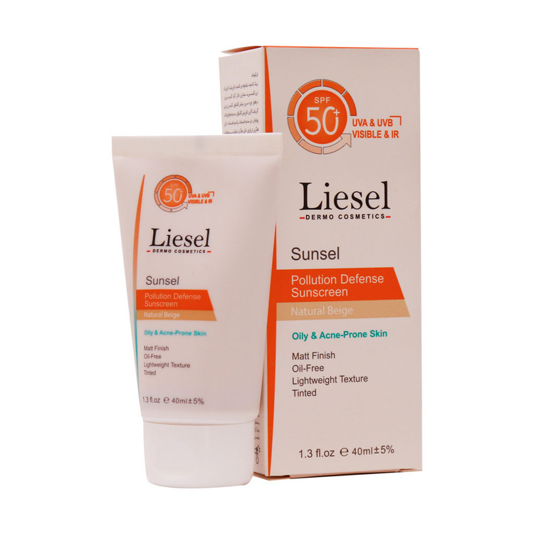 خرید اینترنتی کرم ضد آفتاب SPF50 رنگی مناسب پوست چرب لایسل حجم 40 میلی لیتر از چاوک آنلاین شاپ