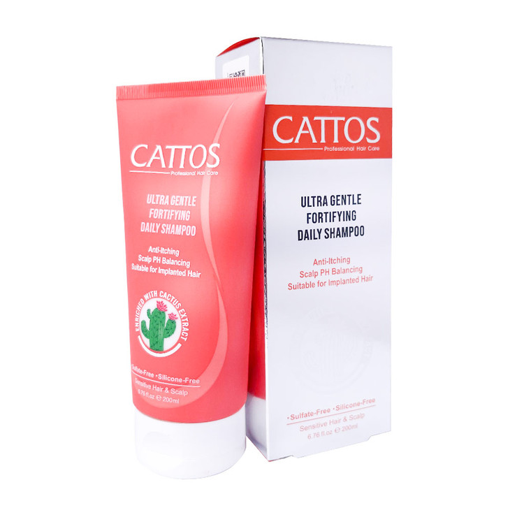 خرید اینترنتی شامپو فاقد سولفات ملایم و تقویت کننده مو روزانه کاتوس حجم 200 میلی لیتر از چاوک آنلاین شاپ