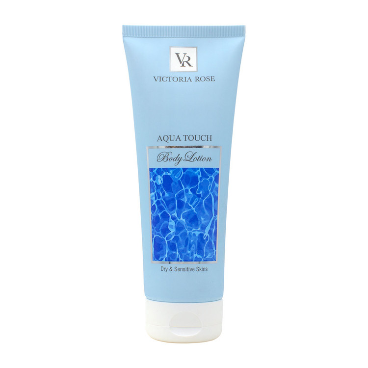 لوسیون بدن ویکتوریا رز مدل Aqua Touch مناسب پوست های خشک و حساس حجم 250 میلی لیتر