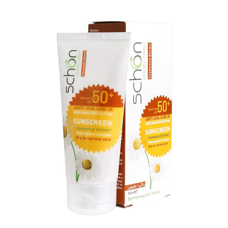 خرید اینترنتی کرم ضد آفتاب شون ⁺SPF50 رنگ بژ طبیعی مناسب پوست های معمولی تا خشک حجم ۵۰ میلی لیتر از چاوک آنلاین شاپ