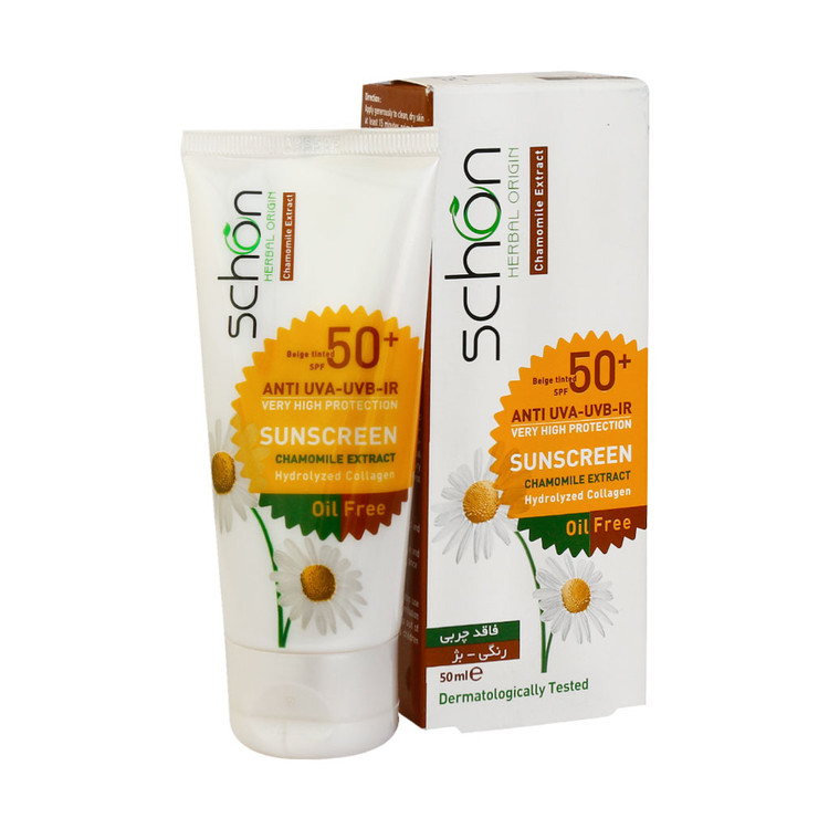 خرید اینترنتی کرم ضد آفتاب بژ تیره فاقد چربی ⁺SPF50 مناسب پوست های مختلط و چرب شون حجم ۵۰ میلی لیتر از چاوک آنلاین شاپ