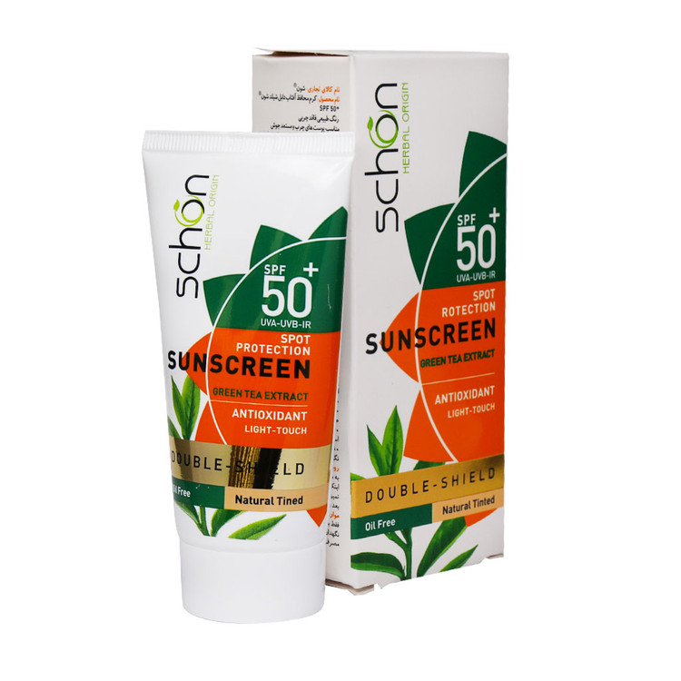خرید اینترنتی کرم ضد آفتاب دابل شیلد فاقد چربی SPF50+ بژ طبیعی شون حجم 50 میلی لیتر از چاوک آنلاین شاپ