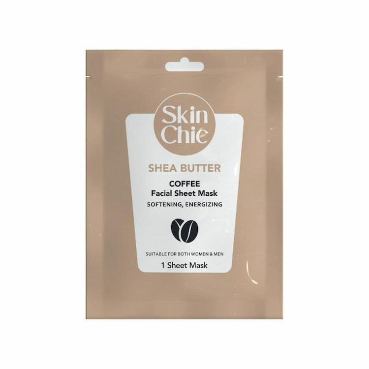 خرید اینترنتی ماسک صورت ورقه ای حاوی عصاره قهوه و شی باتر اسکین شیک حجم 25 میلی لیتر از چاوک آنلاین شاپ