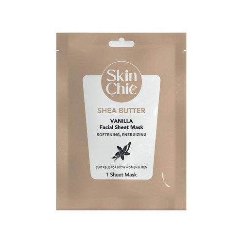 خرید اینترنتی ماسک صورت ورقه ای حاوی عصاره وانیل و شی باتر اسکین شیک حجم 25 میلی لیتر از چاوک آنلاین شاپ