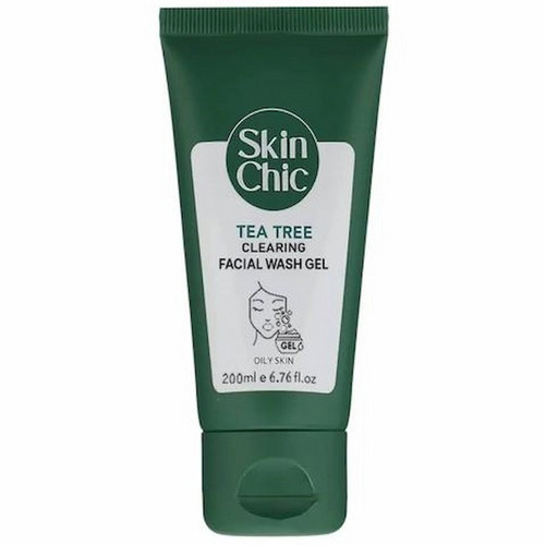 خرید اینترنتی ژل شستشو صورت حاوی روغن درخت چای مناسب پوست چرب و آکنه دار اسکین شیک حجم 200 میلی لیتر اط چاوک آنلاین شاپ
