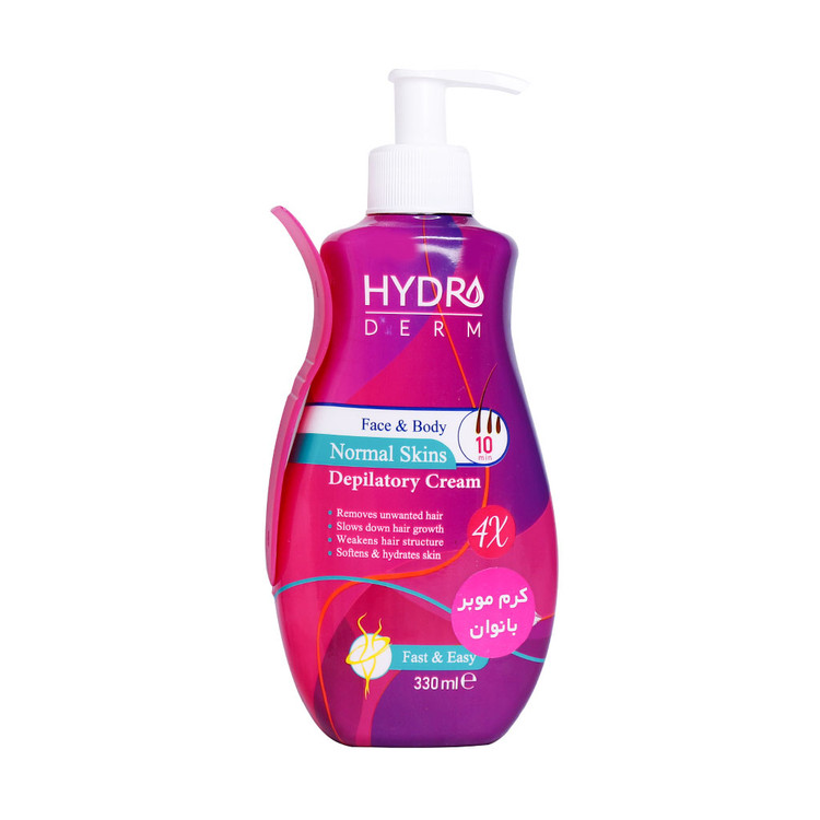 خرید اینترنتی کرم موبر صورت و بدن بانوان مناسب پوست های معمولی هیدرودرم حجم 330 میلی لیتر از چاوک آنلاین شاپ