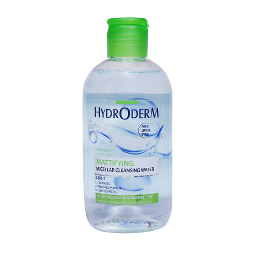 خرید اینترنتی میسلار واتر 3 در 1 پوست چرب هیدرودرم حجم 250 میلی لیتر از چاوک آنلاین شاپ