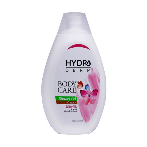 خرید اینترنتی شامپو بدن کرمی با ر ایحه ابریشم سفید هیدرودرم حجم 500 میلی لیتر از چاوک آنلاین شاپ