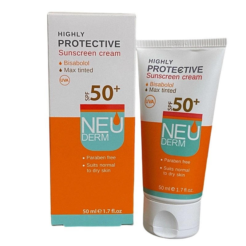 کرم ضد آفتاب پروتکتیو SPF50 نئودرم مناسب پوست های معمولی و خشک حجم 50 میلی لیتر - بژ تیره از چاوک آنلاین شاپ