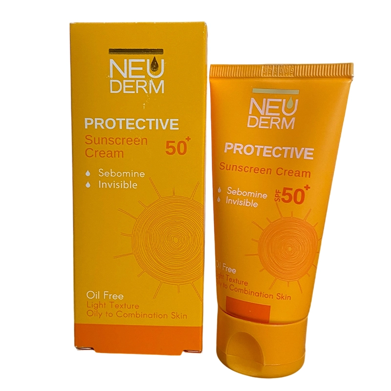 خرید اینترنتی کرم ضد آفتاب پروتکتیو SPF50 فاقد چربی نئودرم مناسب پوست های چرب و مختلط حجم ۵۰ میلی لیتر- بی رنگ از چاوک آنلاین شاپ