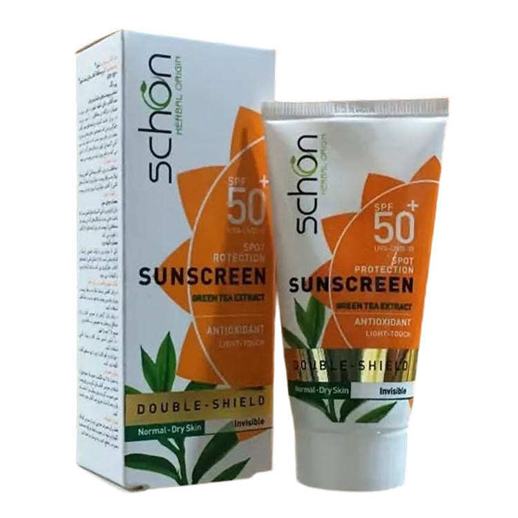 خرید اینترنتی کرم ضد آفتاب دابل شیلد SPF50 مناسب پوست خشک تا نرمال بی رنگ شون حجم 50 میلی لیتر از چاوک آنلاین شاپ