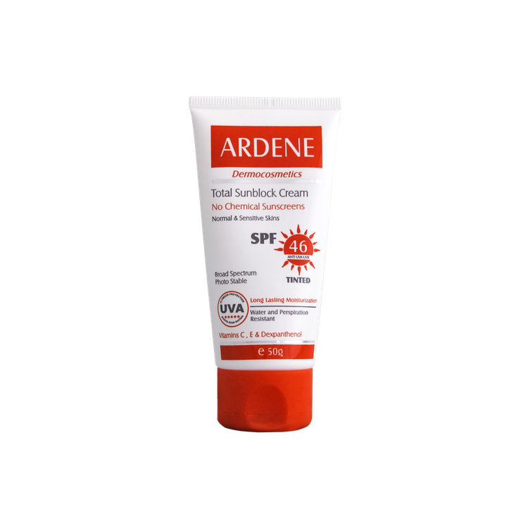 خرید اینترنتی کرم ضد آفتاب رنگی SPF46 فاقد جاذب های شیمیایی مناسب پوست های معمولی و حساس آردن حجم ۵۰ میلی لیتر از چاوک آنلاین شاپ