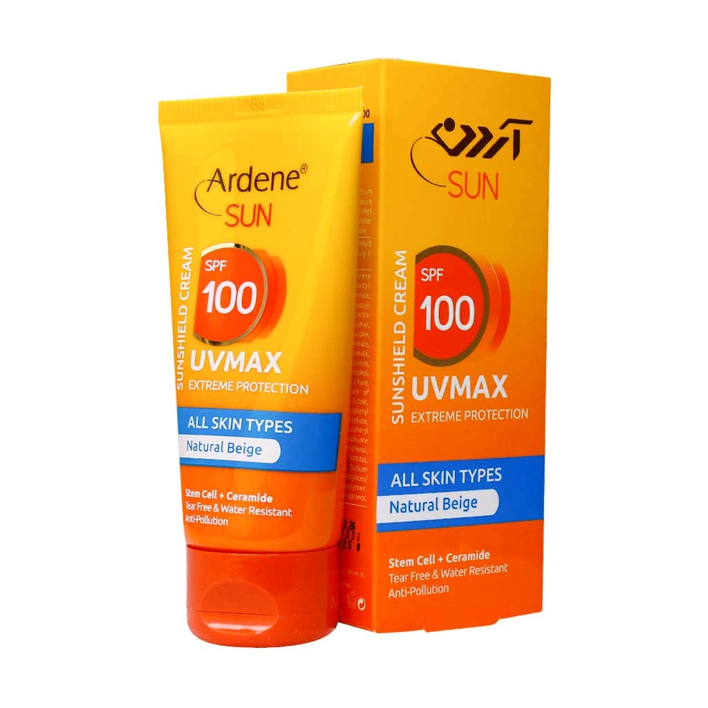 خرید اینترنتی کرم ضد آفتاب SPF100 یو وی مکس آردن مناسب انواع پوست حجم 50 میلی لیتر از چاوک آنلاین شاپ