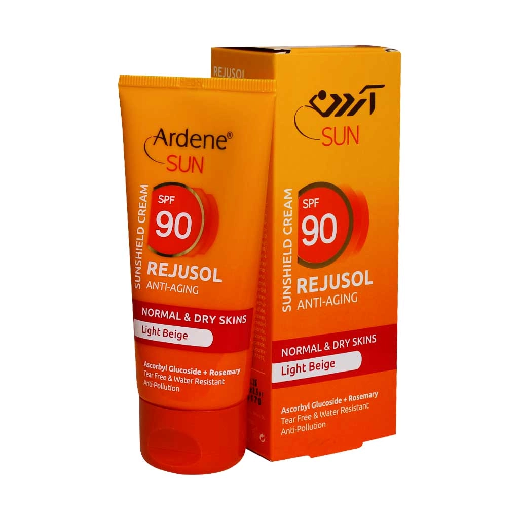 خرید اینترنتی کرم ضد آفتاب رنگی SPF90 آردن مناسب پوست معمولی و خشک بژ روشن حجم 50 میلی لیتر از چاوک آنلاین شاپ