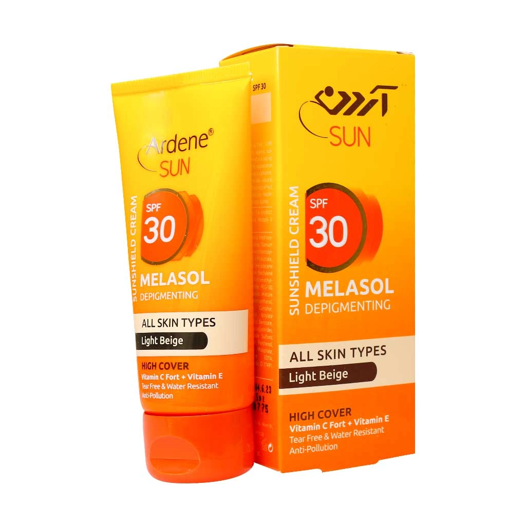 کرم ضد آفتاب SPF30 ملاسول آردن بژ روشن مناسب انواع پوست حجم 50 میلی لیتر از چاوک آنلاین شاپ