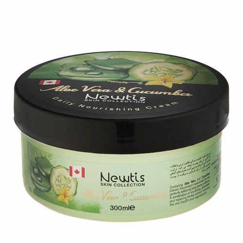 خرید اینترنتی کرم مرطوب کننده کاسه ای حاوی آلوئه ورا و خیار نیوتیس حجم 300 میلی لیتر از چاوک آنلاین شاپ