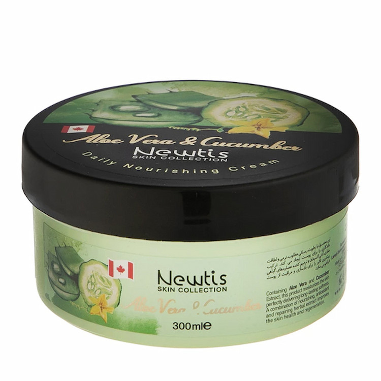 خرید اینترنتی کرم مرطوب کننده کاسه ای حاوی آلوئه ورا و خیار نیوتیس حجم 300 میلی لیتر از چاوک آنلاین شاپ