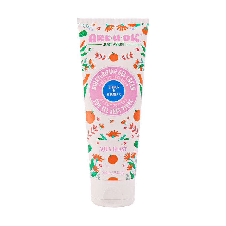 خرید اینترنتی کرم ژل آبرسان تیوپی گریپ فروت حاوی ویتامین C آر یو اکی حجم 75 میلی لیتر از چاوک آنلاین شاپ