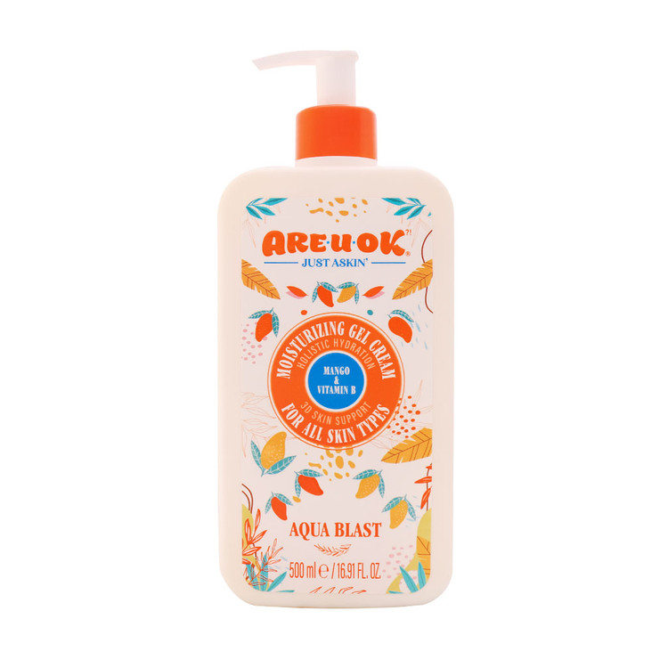 خرید اینترنتی کرم ژل آبرسان پمپی انبه حاوی ویتامین B آر یو اکی حجم 500 میلی لیتر از چاوک آنلاین شاپ