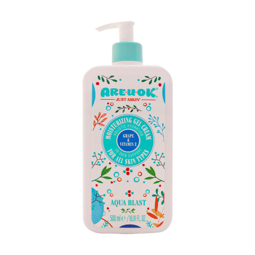 خرید اینترنتی کرم ژل آبرسان پمپی انگور حاوی ویتامین E آر یو اکی حجم 500 میلی لیتر از چاوک آنلاین شاپ