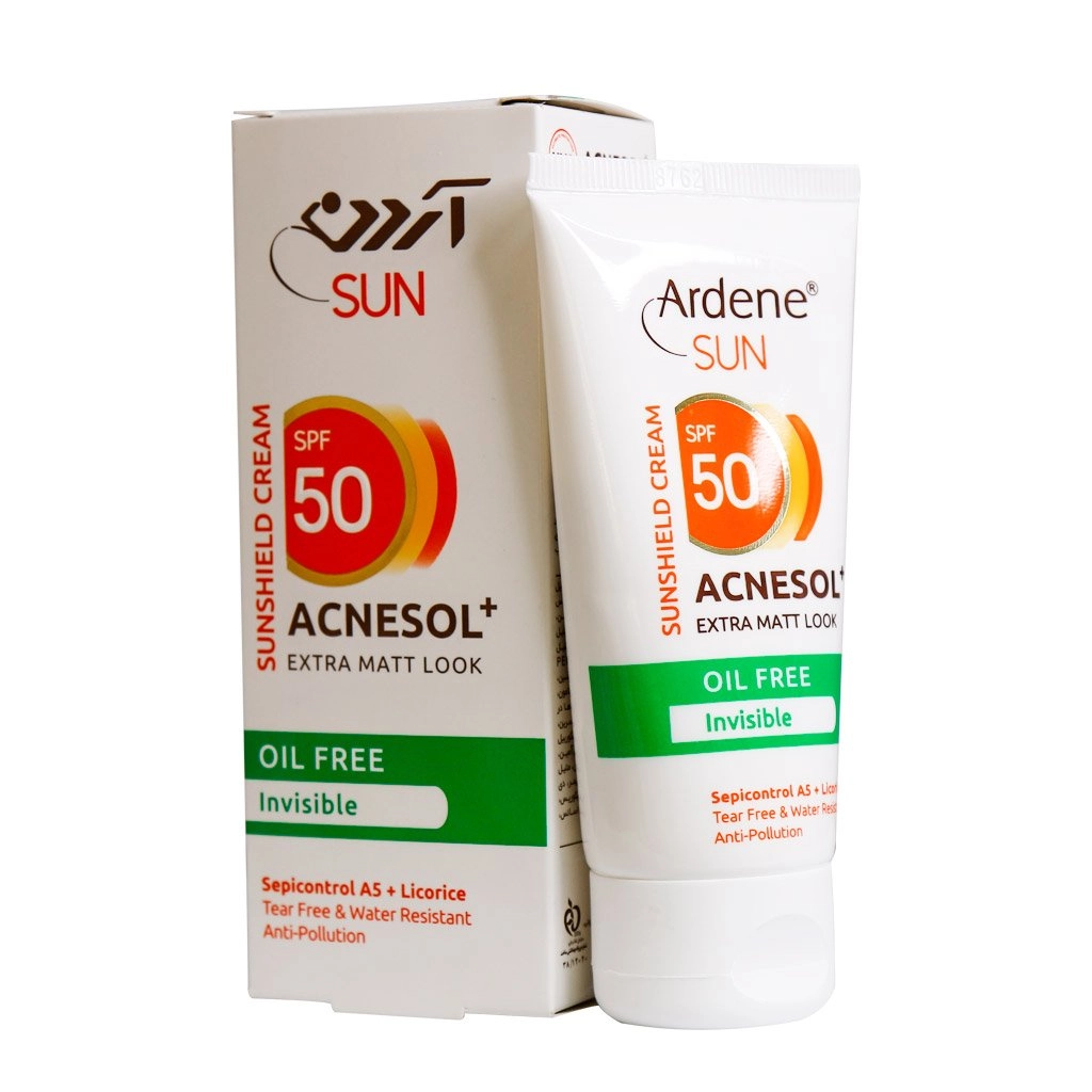 خرید اینترنتی کرم ضد آفتاب بی رنگ فاقد چربی مدل Acnesol SPF50  آردن سان حجم 50 میلی لیتر از چاوک آنلاین شاپ