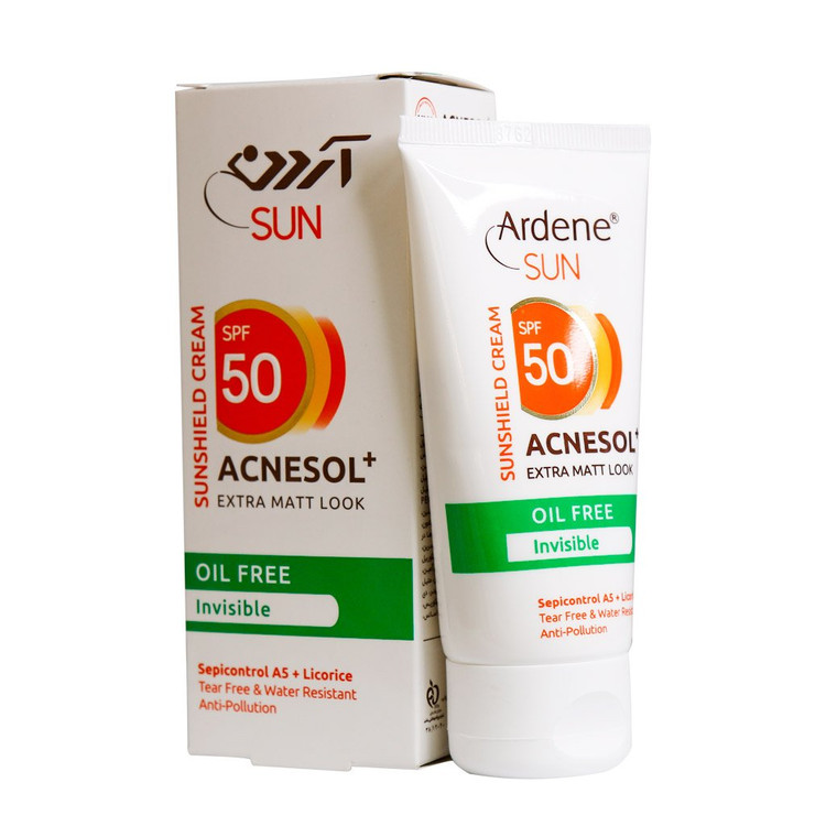 خرید اینترنتی کرم ضد آفتاب بی رنگ فاقد چربی مدل Acnesol SPF50 آردن سان حجم 50 میلی لیتر از چاوک آنلاین شاپ