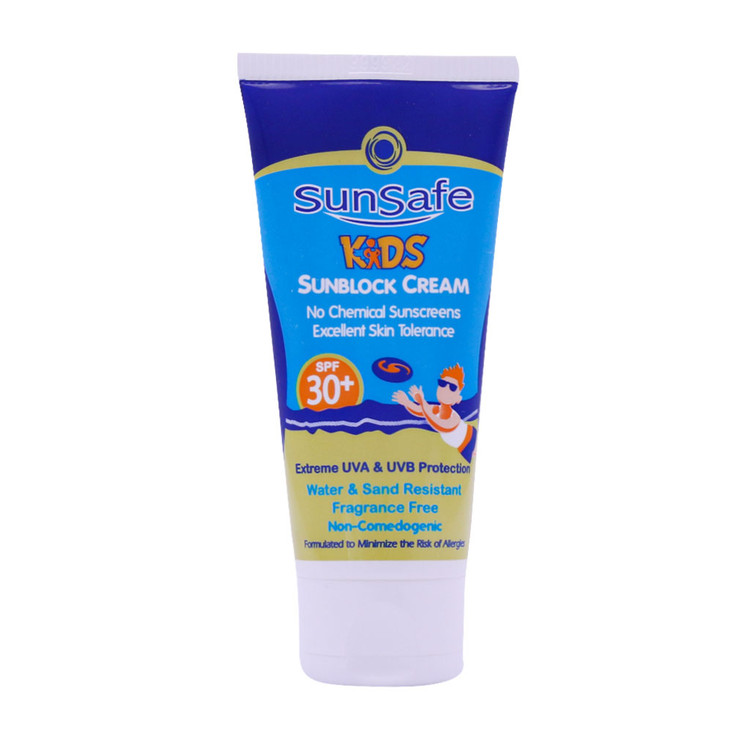 خرید اینترنتی کرم ضد آفتاب کودکان SPF30 سان سیف حجم 50 میلی لیتر از چاوک آنلاین شاپ