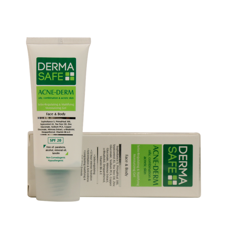 خرید اینترنتی ژل مرطوب کننده فاقد چربی درماسیف مناسب پوست های چرب، مختلط و دارای آکنه حجم ۴۰ میلی لیتر از چاوک آنلاین شاپ