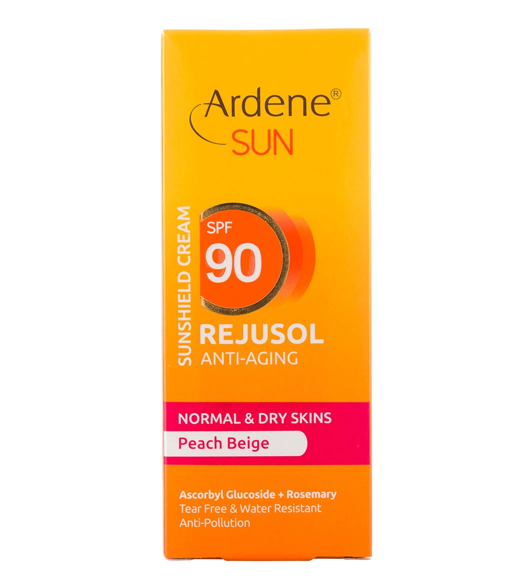 خرید اینترنتی کرم ضد آفتاب رنگی SPF90 آردن مناسب پوست معمولی و خشک بژ روشن حجم 50 میلی لیتر از چاوک آنلاین شاپ