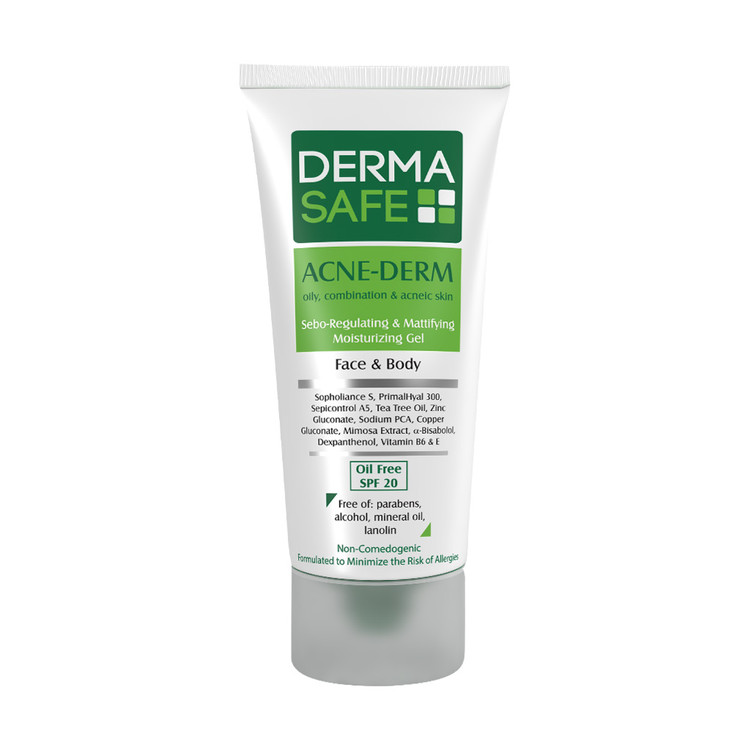 خرید اینترنتی ژل مرطوب کننده فاقد چربی درماسیف مناسب پوست های چرب، مختلط و دارای آکنه حجم ۴۰ میلی لیتر از چاوک آنلاین شاپ