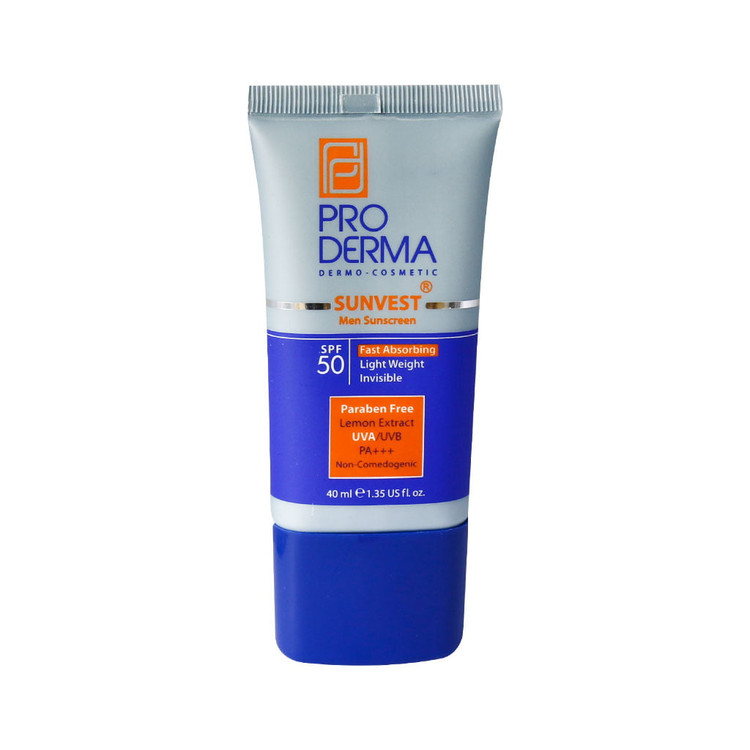 خرید اینترنتی کرم ضد آفتاب فاقد چربی آقایان SPF50 پرودرما حجم 40 میلی لیتر از چاوک آنلاین شاپ