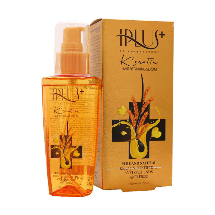 خرید اینترنتی سرم ترمیم کننده مو حاوی کراتین آی پلاس حجم 100 میلی لیتر از چاوک آنلاین شاپ