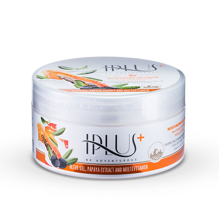 خرید اینترنتی کرم ژل مرطوب کننده کاسه ای روغن زیتون و پاپایا آی پلاس حجم 200 میلی لیتر از چاوک آنلاین شاپ