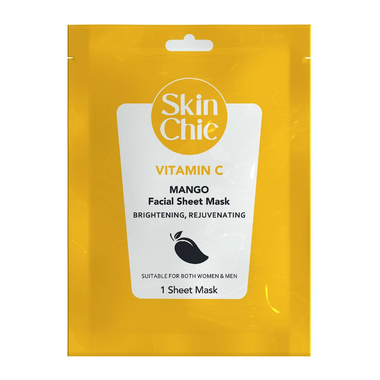 خرید اینترنتی ماسک صورت ورقه ای ویتامین سی با عصاره انبه اسکین شیک از چاوک آنلاین شاپ