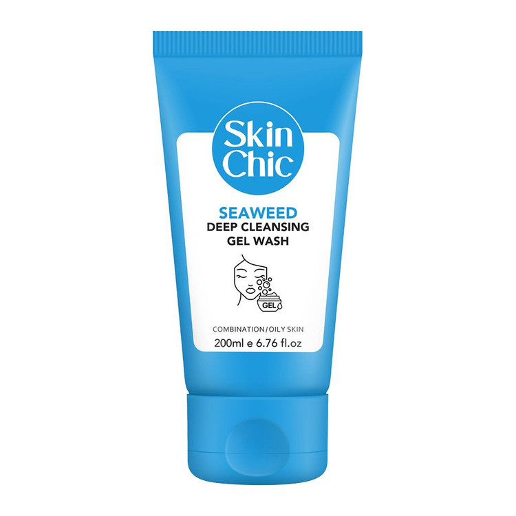 خرید اینترنتی ژل شوینده صورت حاوی عصاره جلبک دریایی مناسب پوست چرب اسکین شیک حجم 200 میلی لیتر از چاوک آنلاین شاپ