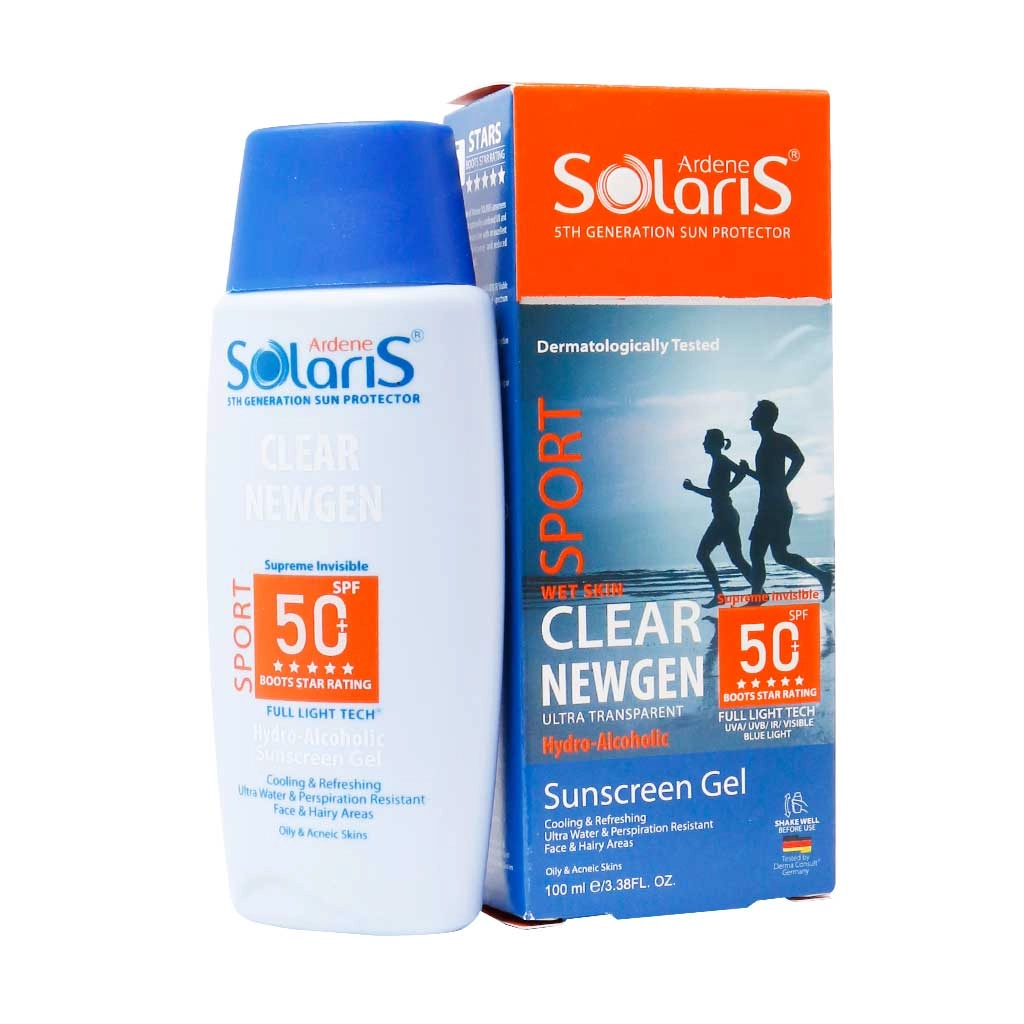 خرید اینترنتی ژل ضد آفتاب SPF50 اسپرت کلیر نیوژن سولاریس آردن 100 میلی لیتر از چاوک آنلاین شاپ