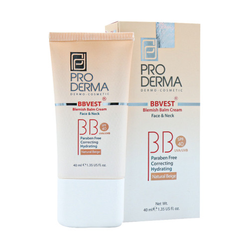 بی بی کرم SPF40 پرودرما مناسب پوست های چرب و جوشدار حجم 40 میلی لیتر