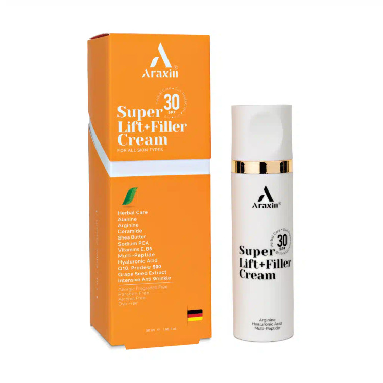 خرید اینترنتی کرم سوپر لیفت و فیلر گیاهی آراکسین 50 میلی لیتر از چاوک آنلاین شاپ