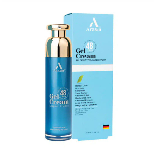 خرید اینترنتی ژل کرم سوپر آبرسان گیاهی آراکسین حجم 50 میلی لیتر از چاوک آنلاین شاپ