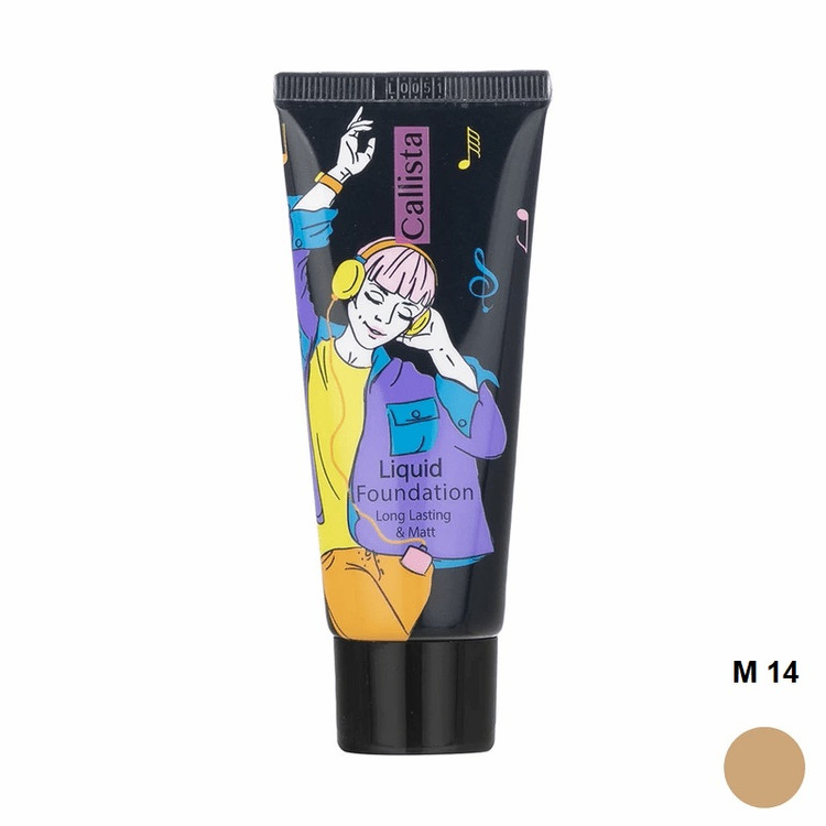 خرید اینترنتی کرم پودر تیوپی لانگ لستینگ و مات M14 کالیستا حجم 35 میلی لیتر از چاوک آنلاین شاپ